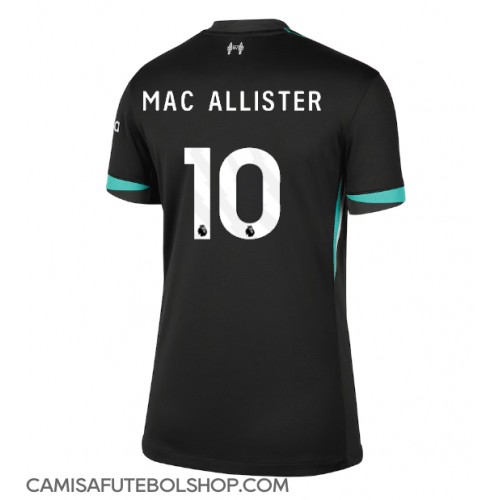 Camisa de time de futebol Liverpool Alexis Mac Allister #10 Replicas 2º Equipamento Feminina 2024-25 Manga Curta